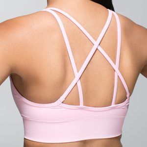 Lululemon Seamlessly Plunge Bra, Heathered Rose Bud, Size: 6
